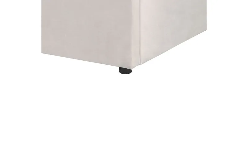 Seng med lagring Lavaur - Hvit/Fløyel, 160x200 cm - Møbler - Senger - Senger med oppbevaring