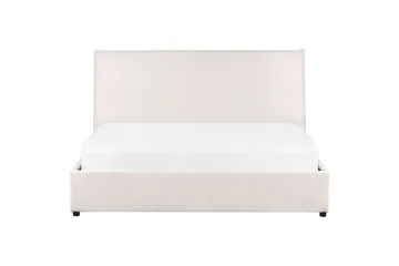 Seng med lagring Lavaur - Hvit/Fløyel, 160x200 cm - Møbler - Senger - Senger med oppbevaring