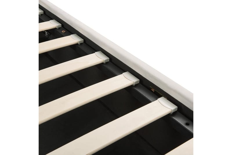 Seng med lagring Lavaur - Hvit/Fløyel, 160x200 cm - Møbler - Senger - Senger med oppbevaring