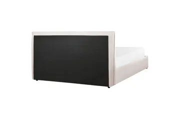 Seng med lagring Lavaur - Hvit/Fløyel, 160x200 cm - Møbler - Senger - Senger med oppbevaring