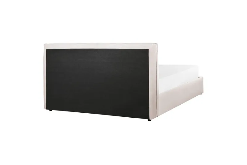 Seng med lagring Lavaur - Hvit/Fløyel, 160x200 cm - Møbler - Senger - Senger med oppbevaring