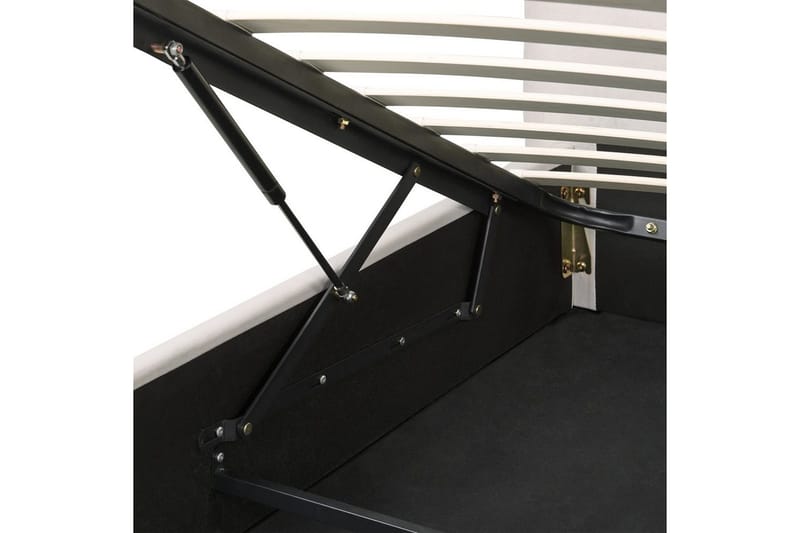 Seng med lagring Lavaur - Hvit/Fløyel, 160x200 cm - Møbler - Senger - Senger med oppbevaring