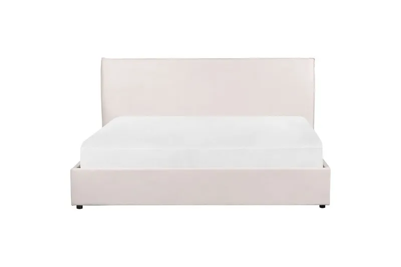 Seng med lagring Lavaur - Hvit/Fløyel, 180x200 cm - Møbler - Senger - Senger med oppbevaring