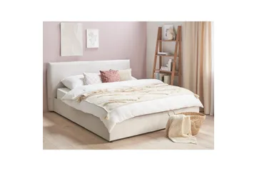 Seng med lagring Lavaur - Hvit/Fløyel, 180x200 cm - Møbler - Senger - Senger med oppbevaring