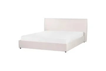 Seng med lagring Lavaur - Hvit/Fløyel, 180x200 cm - Møbler - Senger - Senger med oppbevaring