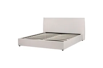 Seng med lagring Lavaur - Hvit/Fløyel, 180x200 cm - Møbler - Senger - Senger med oppbevaring