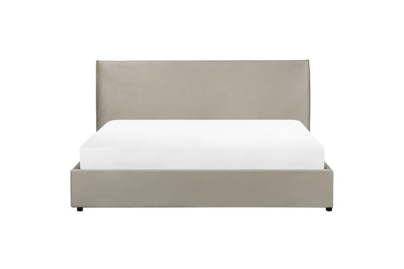 Seng med lagring Lavaur - Taupe/Fløyel, 180x200 cm - Møbler - Senger - Senger med oppbevaring