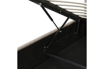 Seng med lagring Lavaur - Taupe/Fløyel, 180x200 cm - Møbler - Senger - Senger med oppbevaring