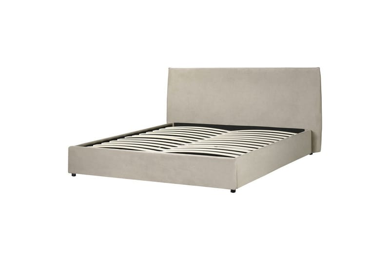 Seng med lagring Lavaur - Taupe/Fløyel, 180x200 cm - Møbler - Senger - Senger med oppbevaring