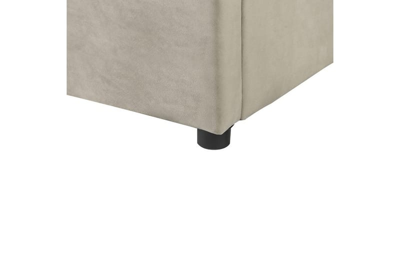 Seng med lagring Lavaur - Taupe/Fløyel, 180x200 cm - Møbler - Senger - Senger med oppbevaring