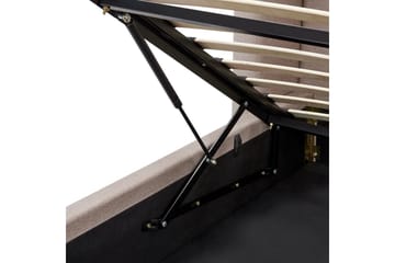 Seng med lagring Monestier - Beige, 160x200 cm - Møbler - Senger - Senger med oppbevaring