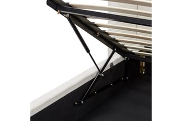 Seng med lagring Monestier - Hvit, 160x200 cm - Møbler - Senger - Senger med oppbevaring