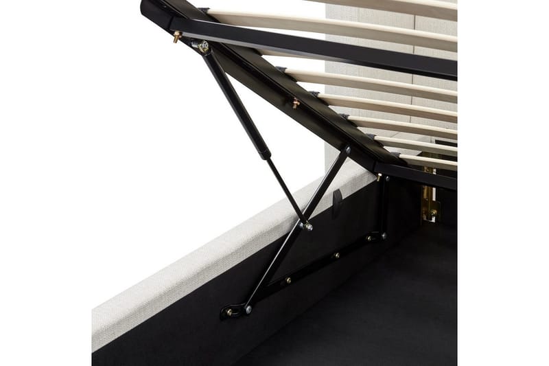 Seng med lagring Monestier - Hvit, 160x200 cm - Møbler - Senger - Senger med oppbevaring