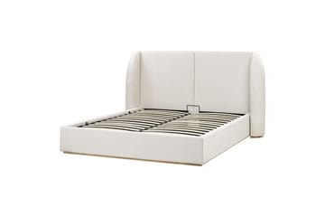 Seng med lagring Monestier - Hvit, 160x200 cm - Møbler - Senger - Senger med oppbevaring