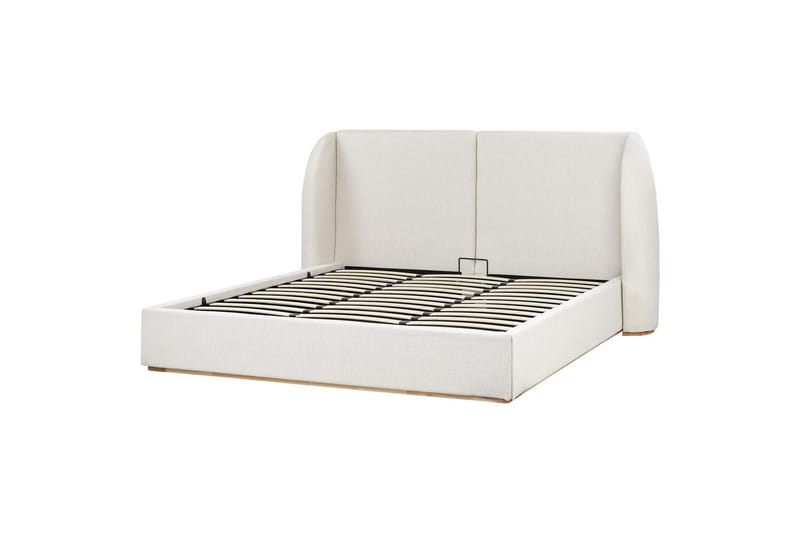 Seng med lagring Monestier - Hvit, 180x200 cm - Møbler - Senger - Senger med oppbevaring