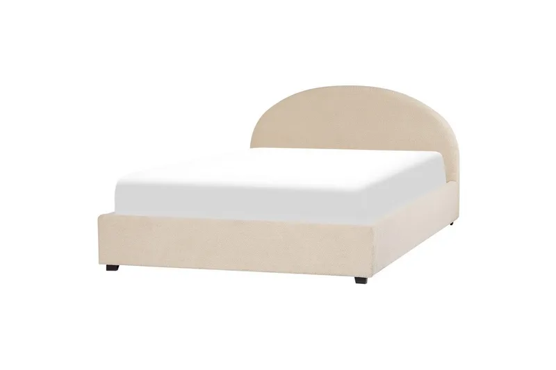 Seng med lagring Vaucluse - Beige/Bouclé, 140x200 cm - Møbler - Senger - Senger med oppbevaring