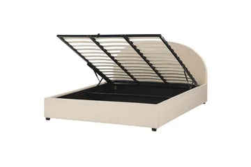 Seng med lagring Vaucluse - Beige/Bouclé, 180x200 cm - Møbler - Senger - Senger med oppbevaring