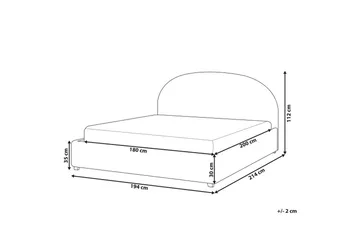 Seng med lagring Vaucluse - Beige/Bouclé, 180x200 cm - Møbler - Senger - Senger med oppbevaring
