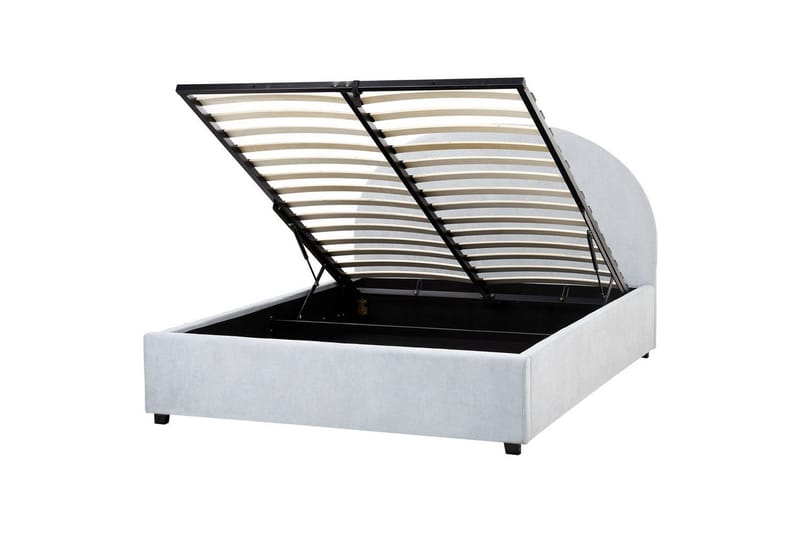 Seng med lagring Vaucluse - Lys blå/Polyester, Lyseblå/Polyester, 140x200 cm - Møbler - Senger - Senger med oppbevaring