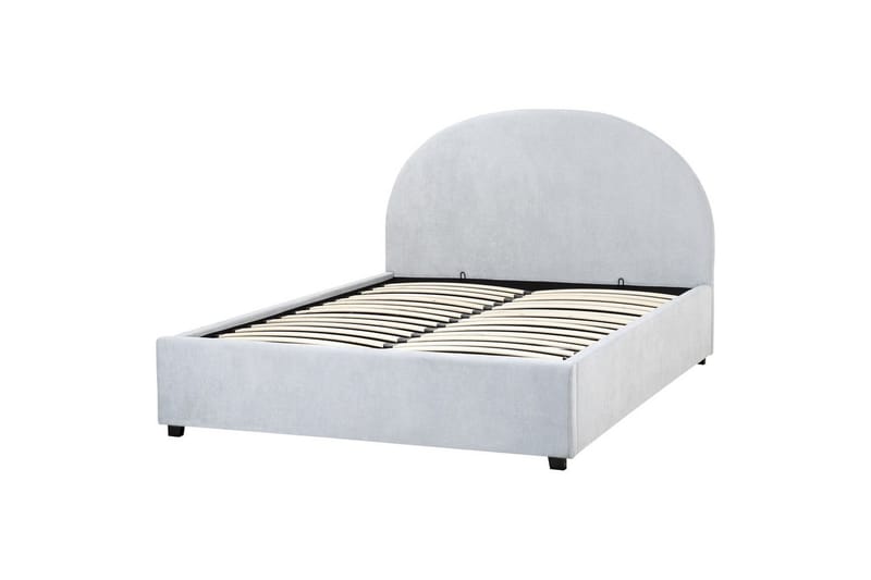 Seng med lagring Vaucluse - Lys blå/Polyester, Lyseblå/Polyester, 140x200 cm - Møbler - Senger - Senger med oppbevaring