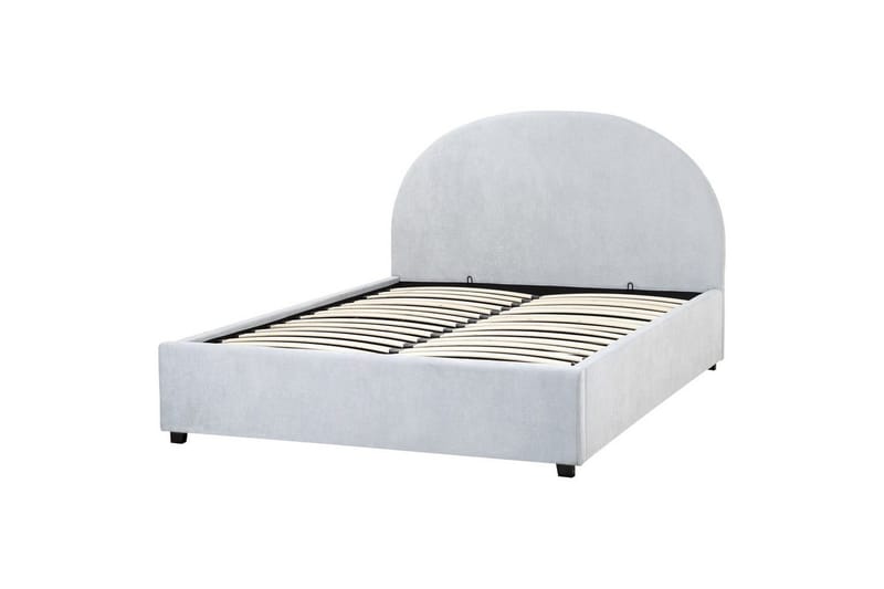 Seng med lagring Vaucluse - Lys blå/Polyester, Lyseblå/Polyester, 140x200 cm - Møbler - Senger - Senger med oppbevaring