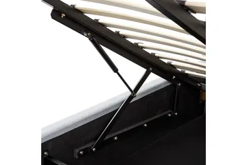 Seng med lagring Vaucluse - Lys blå/Polyester, Lyseblå/Polyester, 140x200 cm - Møbler - Senger - Senger med oppbevaring