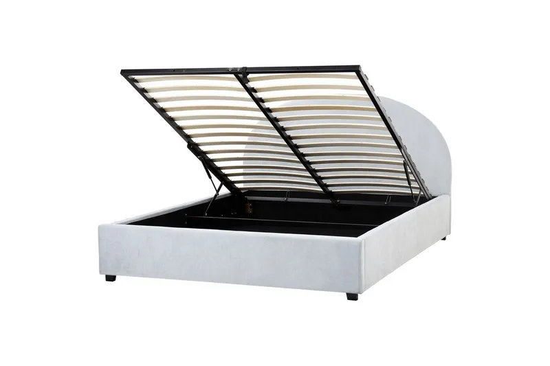 Seng med lagring Vaucluse, Lys blå/Polyester, Lyseblå/Polyester, 160x200 cm