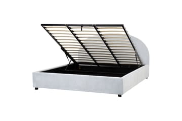 Seng med lagring Vaucluse - Lys blå/Polyester, Lyseblå/Polyester, 180x200 cm - Møbler - Senger - Senger med oppbevaring