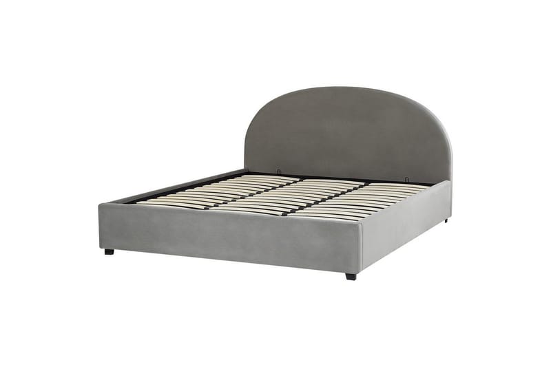 Seng med lagring Vaucluse - Lys grå/Fløyel, Lysegrå/Fløyel, 180x200 cm - Møbler - Senger - Senger med oppbevaring