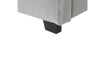 Seng med lagring Vaucluse - Lys grå/Fløyel, Lysegrå/Fløyel, 180x200 cm - Møbler - Senger - Senger med oppbevaring