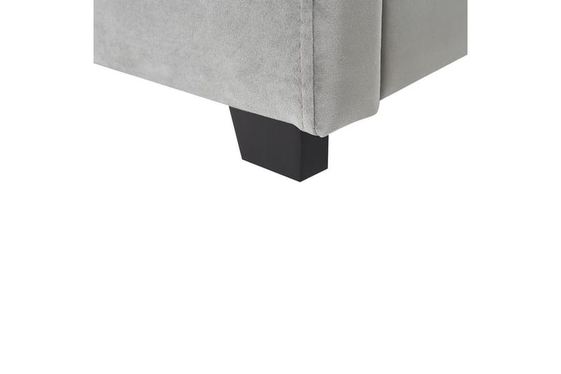 Seng med lagring Vaucluse - Lys grå/Fløyel, Lysegrå/Fløyel, 180x200 cm - Møbler - Senger - Senger med oppbevaring