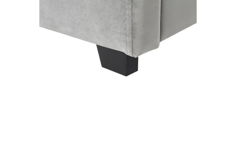 Seng med lagring Vaucluse - Lys grå/Fløyel, Lysegrå/Fløyel, 180x200 cm - Møbler - Senger - Senger med oppbevaring