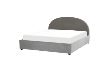 Seng med lagring Vaucluse - Lys grå/Fløyel, Lysegrå/Fløyel, 180x200 cm - Møbler - Senger - Senger med oppbevaring