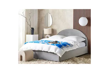 Seng med lagring Vaucluse - Lys grå/Fløyel, Lysegrå/Fløyel, 180x200 cm - Møbler - Senger - Senger med oppbevaring