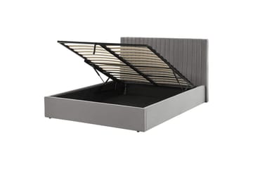Seng med lagring Vion - Grå, 160x200 cm - Møbler - Senger - Senger med oppbevaring