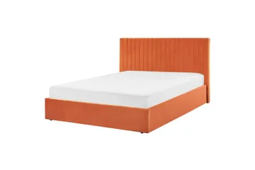 Seng med lagring Vion - Oransje, 160x200 cm - Møbler - Senger - Senger med oppbevaring