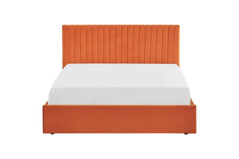 Seng med lagring Vion - Oransje, 160x200 cm - Møbler - Senger - Senger med oppbevaring