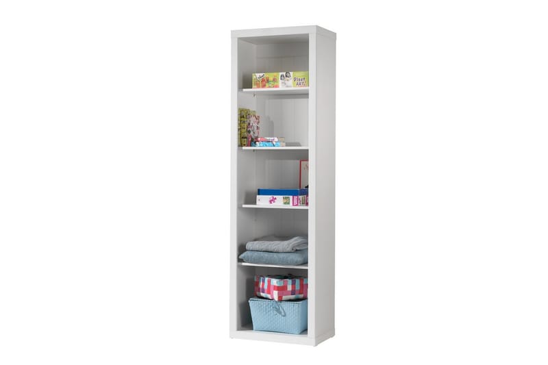 Seng med lamellbunn, nattbord, garderobe, skrivebord, bokhylle Robin - Møbler - Senger - Møbelsett til soverom
