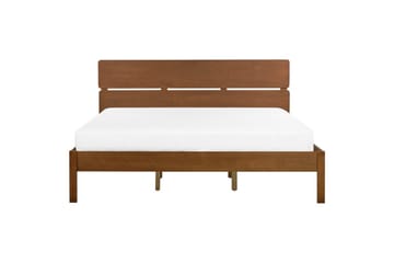 Seng med lamellbunn Boisset - Brun/Gummitre, 180x200 cm - Møbler - Senger - Sengeramme & sengestamme