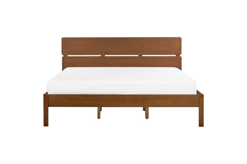 Seng med lamellbunn Boisset - Brun/Gummitre, 180x200 cm - Møbler - Senger - Sengeramme & sengestamme
