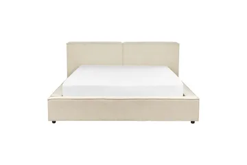 Seng med lamellbunn Linards - Beige/Manchesterstoff, 160x200 cm - Møbler - Senger - Sengeramme & sengestamme
