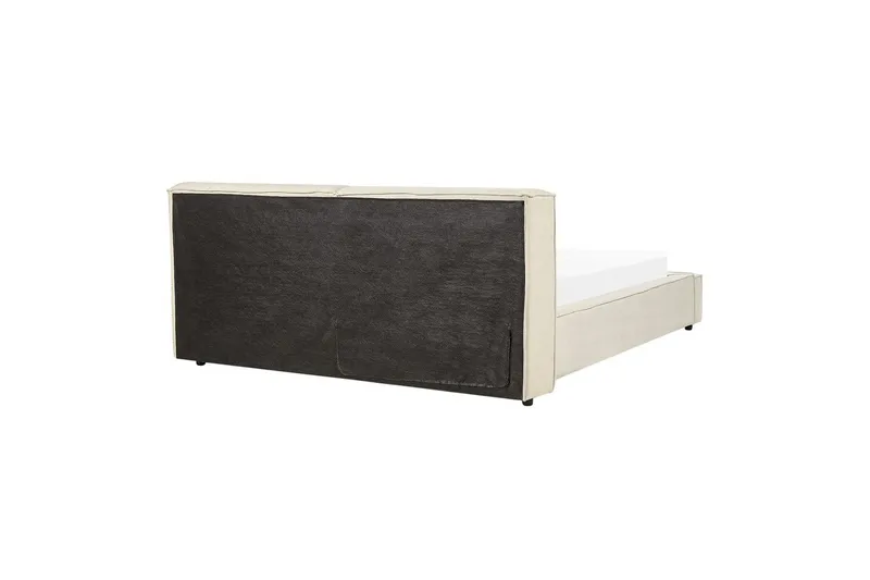 Seng med lamellbunn Linards - Beige/Manchesterstoff, 160x200 cm - Møbler - Senger - Sengeramme & sengestamme