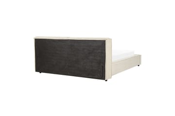 Seng med lamellbunn Linards - Beige/Manchesterstoff, 160x200 cm - Møbler - Senger - Sengeramme & sengestamme