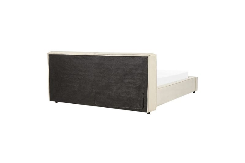 Seng med lamellbunn Linards - Beige/Manchesterstoff, 160x200 cm - Møbler - Senger - Sengeramme & sengestamme