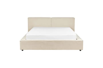 Seng med lamellbunn Linards - Beige/Manchesterstoff, 160x200 cm - Møbler - Senger - Sengeramme & sengestamme