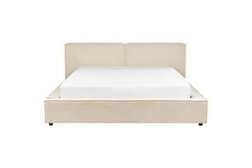 Seng med lamellbunn Linards - Beige/Manchesterstoff, 180x200 cm - Møbler - Senger - Sengeramme & sengestamme