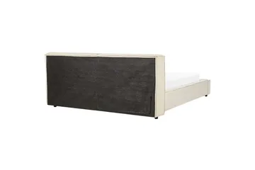 Seng med lamellbunn Linards - Beige/Manchesterstoff, 180x200 cm - Møbler - Senger - Sengeramme & sengestamme