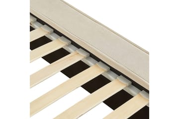 Seng med lamellbunn Linards - Beige/Manchesterstoff, 180x200 cm - Møbler - Senger - Sengeramme & sengestamme