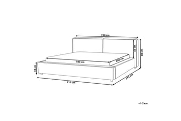 Seng med lamellbunn Linards - Grønn/Bouclé, 180x200 cm - Møbler - Senger - Sengeramme & sengestamme