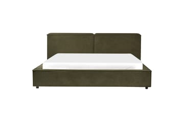 Seng med lamellbunn Linards - Grønn/Bouclé, 180x200 cm - Møbler - Senger - Sengeramme & sengestamme